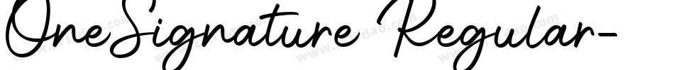 OneSignature Regular字体转换